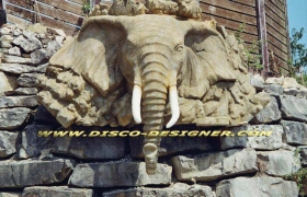 elephant head statue