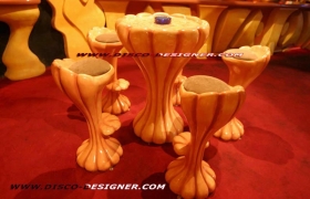 bar stools and tables