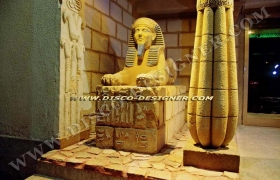 disco design egyptian statue